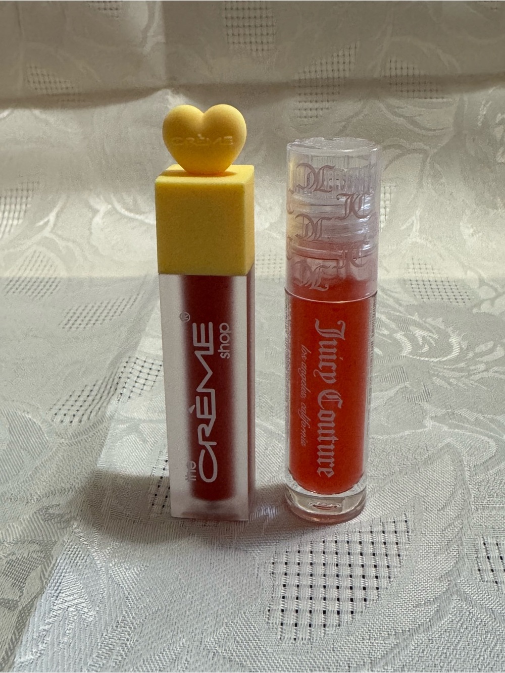 The Crème Shop Lip Stain & Juicy Couture Lip Gloss Oil Duo Makeup Bundle Red